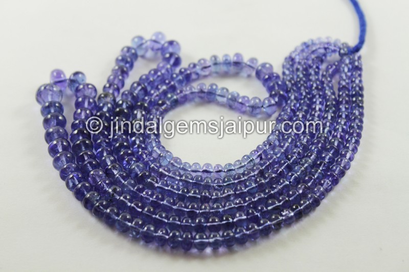 Tanzanite Smooth Roundelle Beads